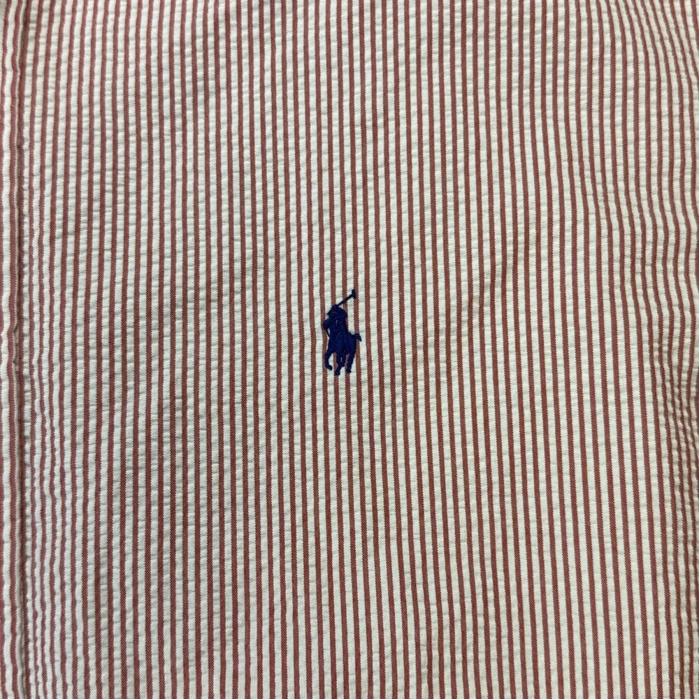 Polo Ralph Lauren Seersucker Shirt Mens XXL Short Sleeve Classic